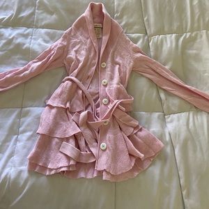 Matilda Jane pink ruffle sweater